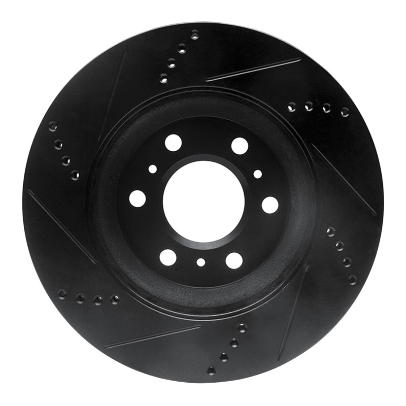 Buick Terraza Brake Rotor (1) - Front Right - R1 Concepts - Drilled & Slotted - Black - `06-`09